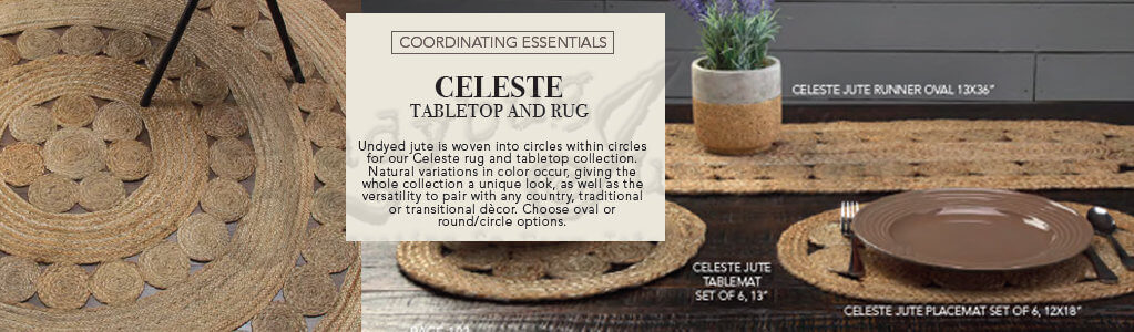  Celeste Tabletop & Rugs from VHC Brands 