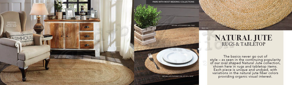  Natural Jute Rugs & Tabletop from VHC Brands 