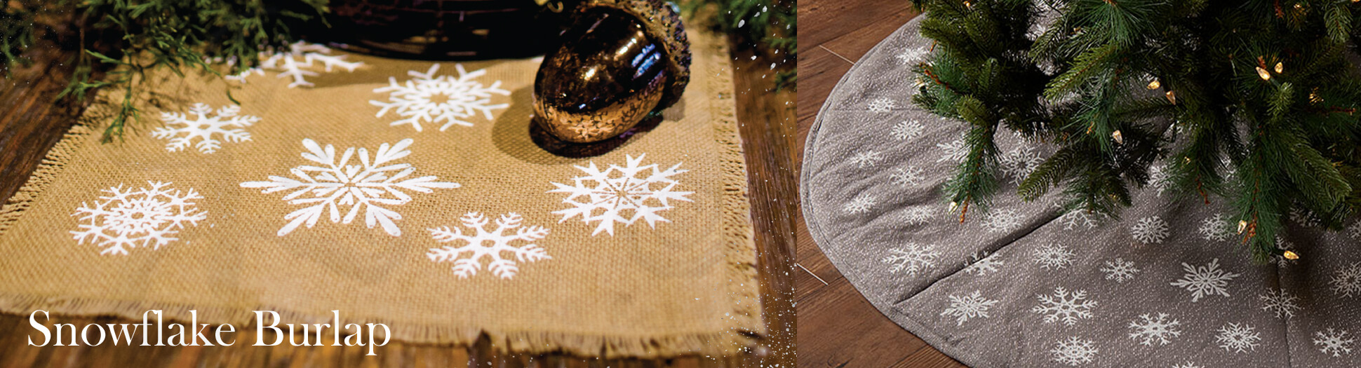  Snowflake Burlap Holiday Decor from VHC Brands 