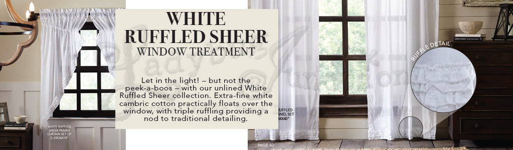 Shop White Ruffled Sheer by VHC Brands