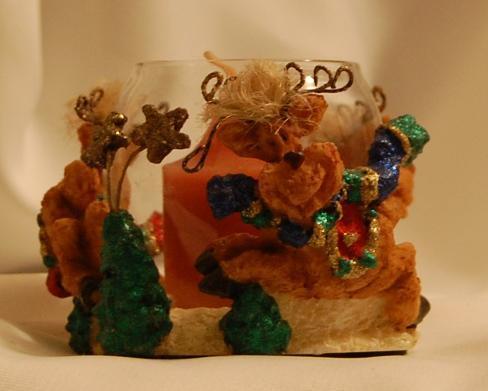 Reindeer Votive Holder Candle not included 2 1/2 x 3 1/2