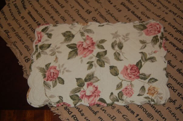 Sage Rose Quilted Placemat