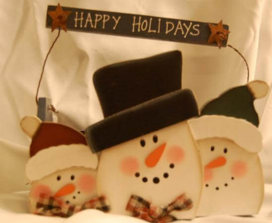 Happy Holidays Wooden Box 9 1/2 5 1/2 x 8