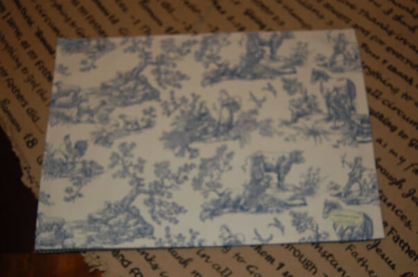 Country Toile Placemat Blue