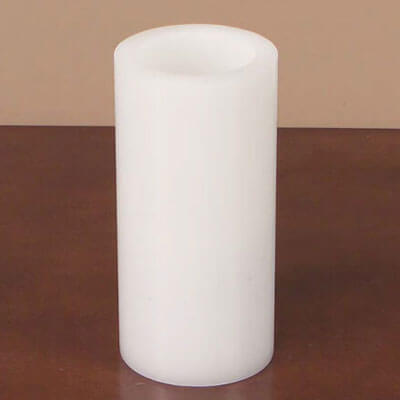 White 3x6in LED Wax Pillar Candle Set of 6