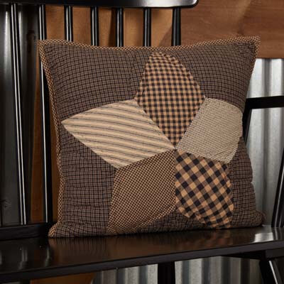 Farmhouse Star Filled Pillow Quilted 16x16