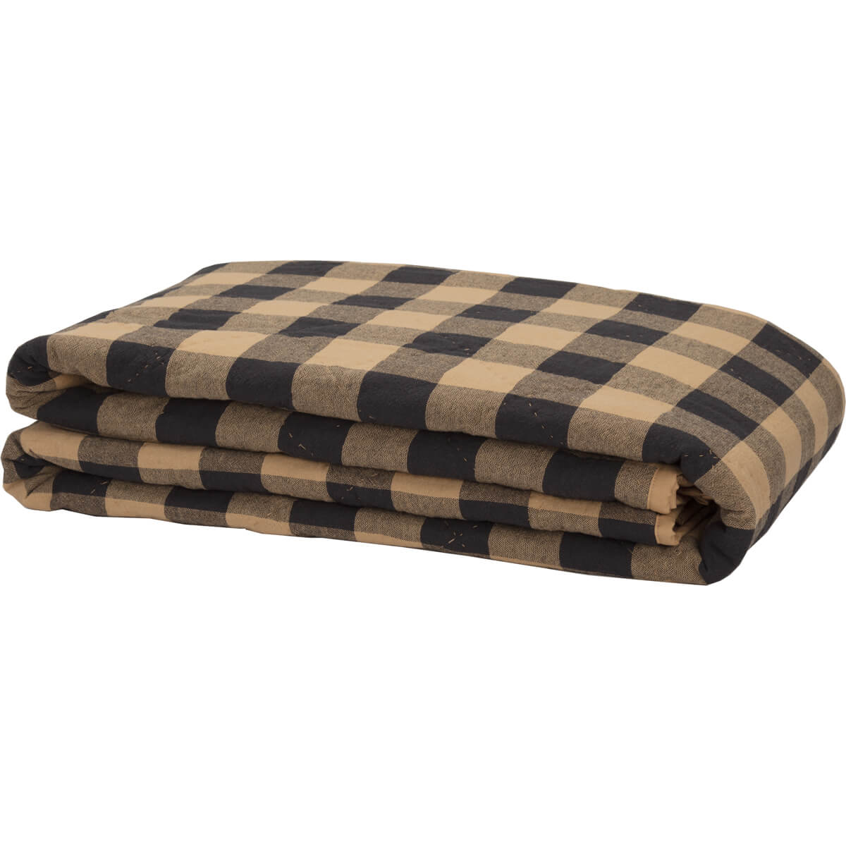 Black Check Twin Quilt Coverlet 68wx86l Bedding And Bath