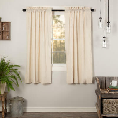 Simple Life Flax Natural Short Panel Set of 2 63x36