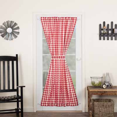 Annie Buffalo Red Check Door Panel 72x40