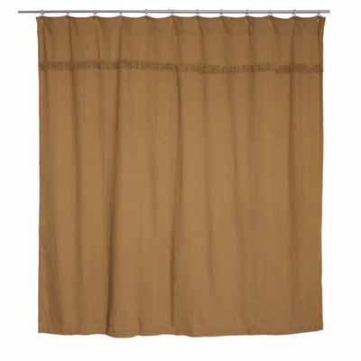 Burlap Vintage Shower Curtain 72x72, Burlap Shower Curtain With Fringe