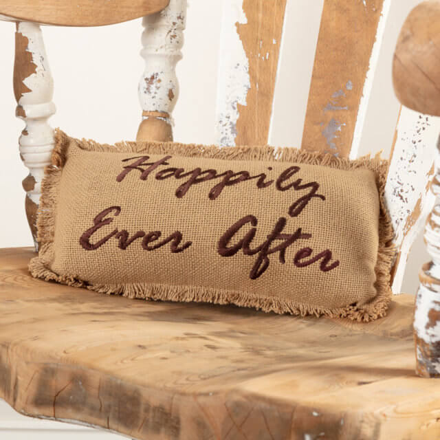 Photo: Happily Ever After Pillow, it's still wedding season, makes a perfect little extra gift for the bride and groom. 