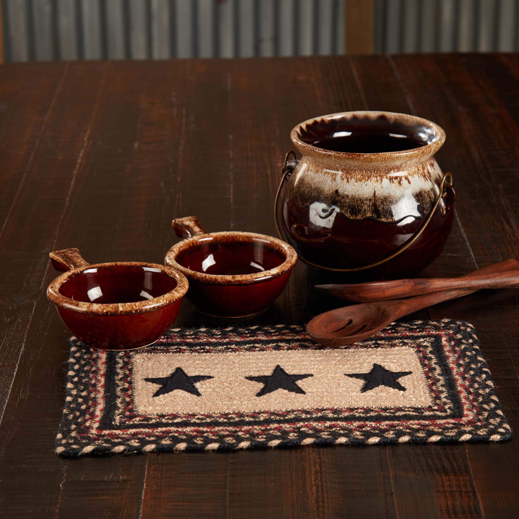 Colonial Star Jute Rect Placemat 10x15
