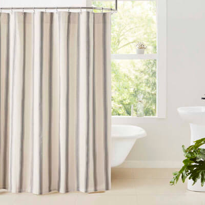 Grace Grain Sack Stripe Shower Curtain 72x72