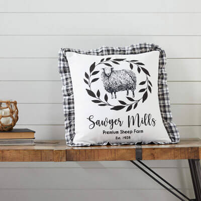 Sawyer Mill Black Sheep Pillow Cover 18x18