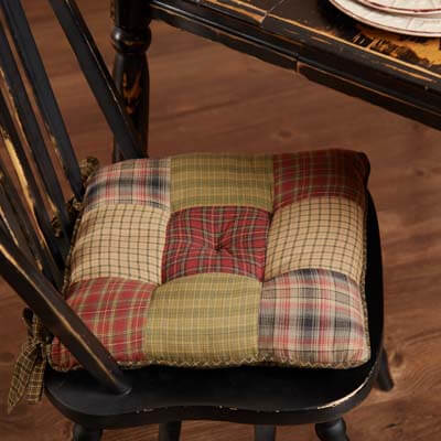 Tea Cabin Chair Pad Patchwork 15x15